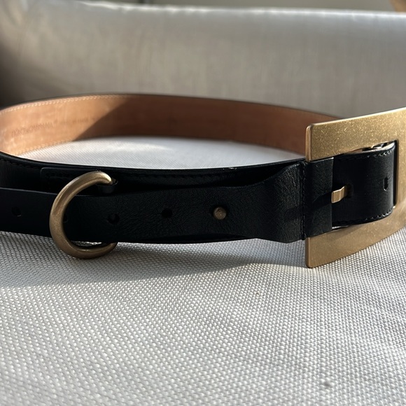Statement belt, black with gold ware Dolce and Gabbana belt. main image 6